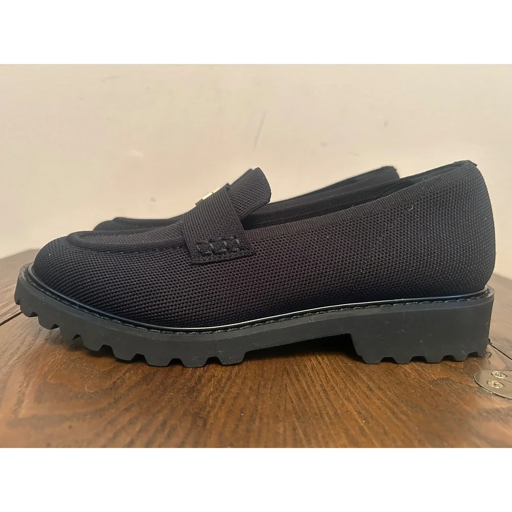 VIVAIA Women's Round Toe Platform Chunky Heel Loafers Size 9.5